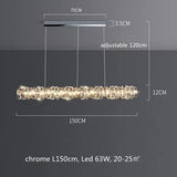 Modern Luxury K9 Crystal Led Dimmable Pendant Lights Living Dining  Room Ring Hanging Lamp Lustre Led Suspend Lamp Decor Fixture