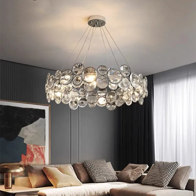 2025 New Nordic Style Chandelier Luxury LED Crystal Pendant Lights For Living Room Modern Lamp For Romantic Bedroom Dining Room