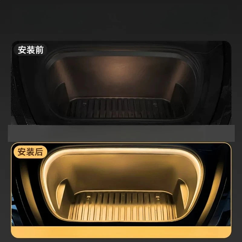 For Tesla Model YL 2026 2027 Car Front Trunk LED Light Bar Strip Interior Brightening Decorative Lamp Strip Automatic Light