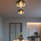 Modern Clear Crystal Ceiling Lamp Gold Metal Bedroom Kitchen Parlor Lighting Fixtures
