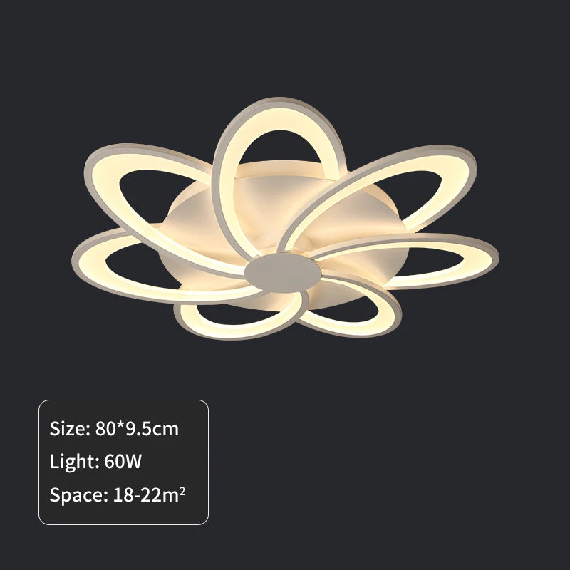 Creative Modern LED Chandelier Creative Living Room Bedroom Dining Room Kitchen Bedroom Ceiling Light White Design Indoor Lamp