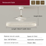 Fan Light 2026 New Living Room Light Luxury High end Italian Minimalist Restaurant Ceiling Fan Light Whole House Lighting Fixtures