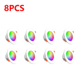 1-10pcs Tuya Bluetooth Smart LED Downlight Full RGB Color Dimming 3 Inch Tuya Bluetooth Control Tuya Downlight 10W 85-265v