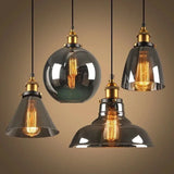 Clear Gray Amber Colour Vintage Pendant Lights Dining Glass Hanging Lamp Russia Loft Luminaire Modern Bedroom Light Fixture