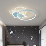 Creative Cartoon Ceiling Lamp Living Room Children's Bedroom Boy Girl Pink Love Wings Chandelier Warm Romantic Room Decor Light