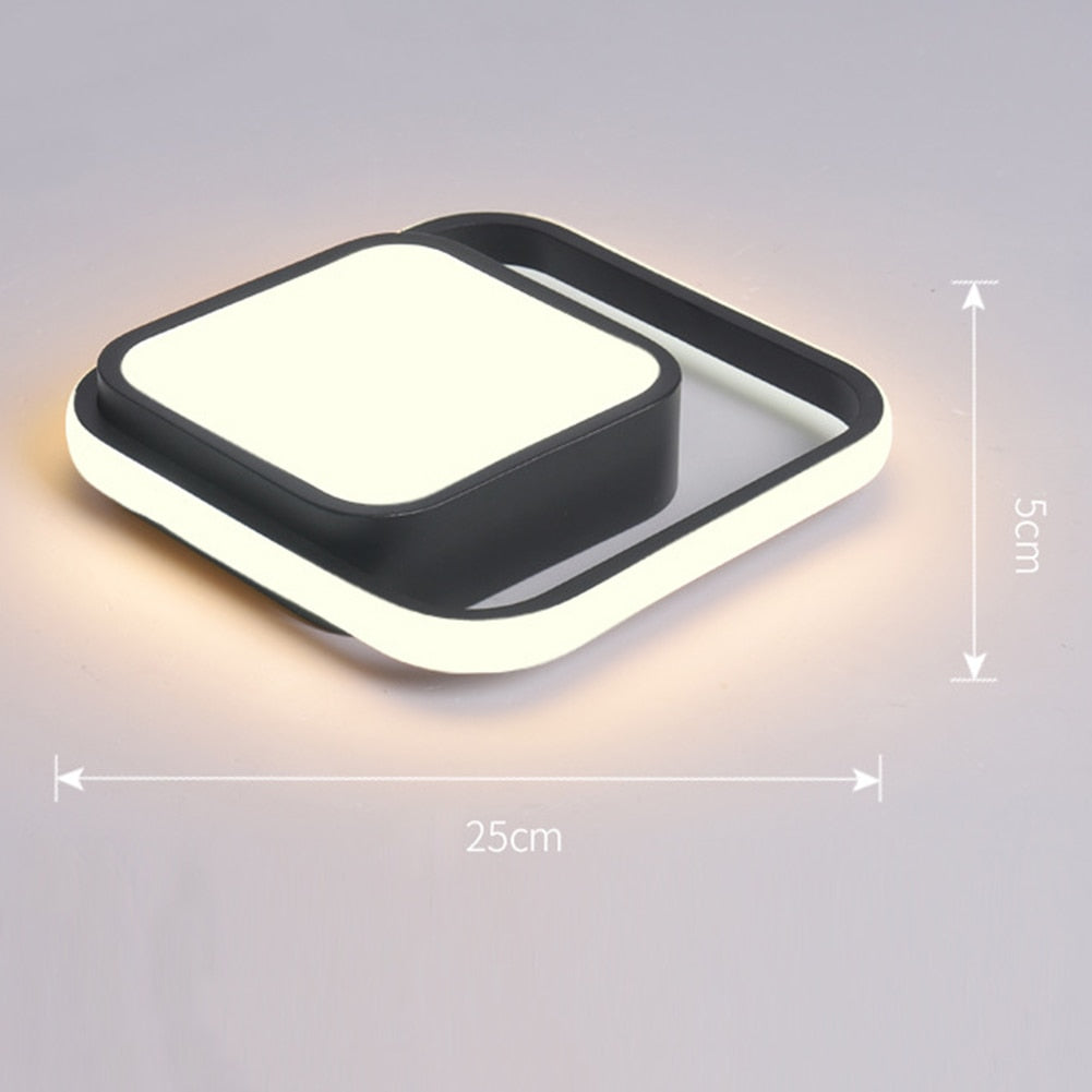 Small Modern LED Ceiling Light 2 Rings Creative Design Ceiling Lamp Indoor Lighting Fixtures Hallway Balcony Aisle Office Lustre