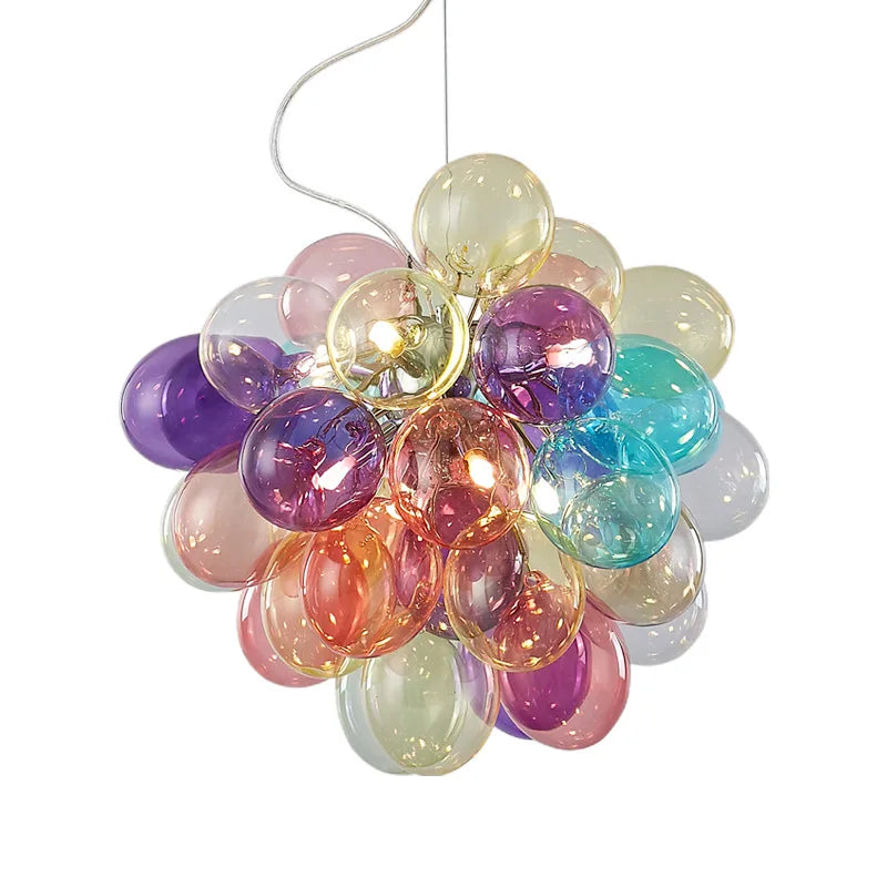 Scandinavian Glass Bubble Chandelier Modern Pendant Ceiling Light for Living Room Bedroom Dining Room Home Decor Lighting