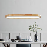 Nordic Lamp Solid Wood Pendant Lights Restaurant Chandelier Simple LED Light Bar Dining Room Long Strip Lamps Lighting Fixture