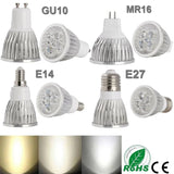High Brightness LED Spotlight Bulb - E27 E14 GU10 MR16 Base (9W 12W 15W)