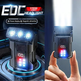 Portable Mini Keychain Flashlight Led Bright EDC Torch Magnetic Cap Clip Lamp Flash Light Outdoor Camping Fishing Tools