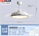 Modern Led White Ceiling Fans With Light Low Floor 36inch 42 Inch Remote Control DC Motor 36W Simple Fans Lighting Living Room