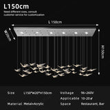 Suspension Chandelier Design Bird Hanging Lamp Dining Table Dining Chandelier Rectangle Kitchen Island Acrylic Pendant Light