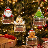 Money Storage Christmas Tree Hanging Ornament Clear Piggy Bank Christmas Decoration 2026 Cash Slot Hanging Pendant Navidad Decor