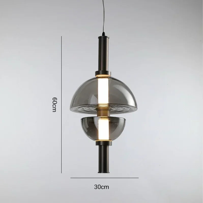 Modern Creative Glass LED Pendant Light - Minimalist Hanging Lamp for Restaurant