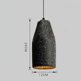 Modern Industrial Style Pendant Light Indoor LED Cement Lampshade Chandelier Art Design Parlor Bedroom Kitchen Cafe's Hanging Lamp