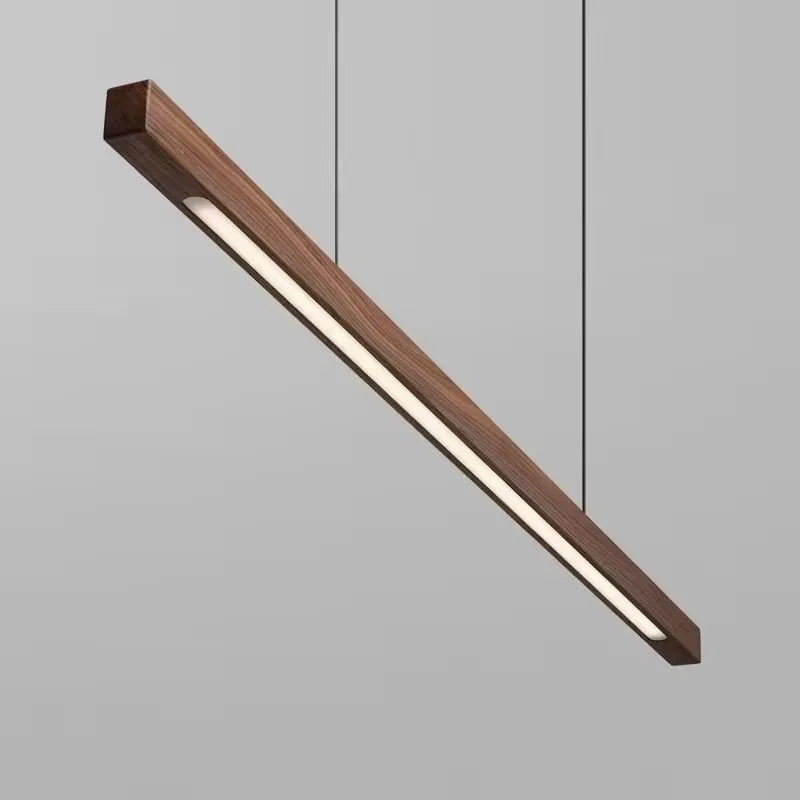 Walnut Color LED Chandelier Dining Room, Kitchen, Island Hanging Lights, Restaurant, Office ,Coffee ,Home Lighting Ash Wooden