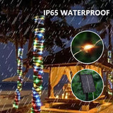 Solar String Lights with 8 Modes & Timer - IP65 Waterproof Outdoor Fairy Lights for Garden & Christmas Tree Decor