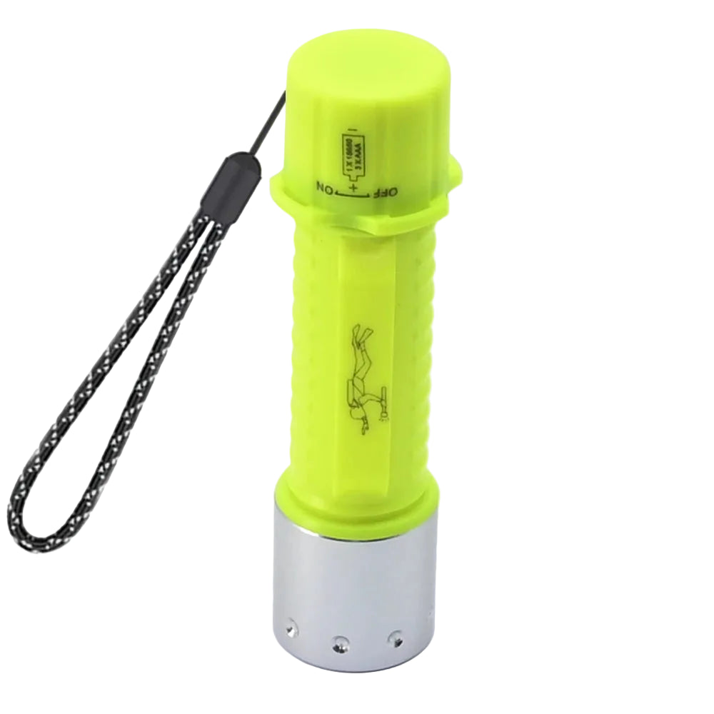 IPX8 Waterproof Rechargeable Dive Light | Super Bright 3-Mode Submersible Scuba Flashlight