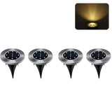 8 LED Solar Garden Lights Outdoor Patio Disk Buried Lights In-Ground Landscape Lighting For Lawn Patio Pathway Yard Deck Walkway
