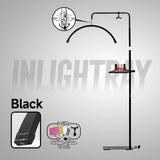 2027 New Free Logo L80 LED Lash Light Half-Moon Beauty Floor Lamp for Eyelash Extensions Hidden Cable Touch Salon Nail Tattoo