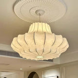 Japanese Wabi-Sabi Silk Ceiling Chandelier - Modern Organic Fabric Pendant Light Fixture for Living Room, Dining Room, Bedroom & B&B Decor