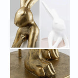 Nordic LED rabbit table lamp Designer resin rabbit desk lamp for study bedroom children's room reading led light bedside lamp