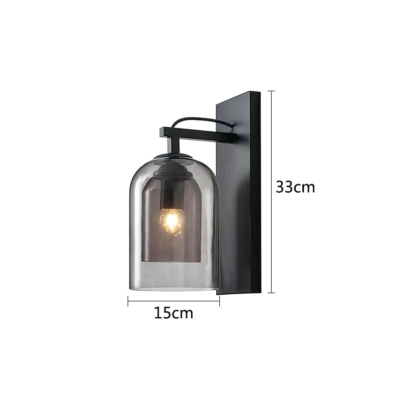 Industrial wall light Creative Glass Wall Lamps Loft Luminaires for Living Room Bedroom Aisle Staircase Decors Sconce Lamp
