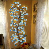 LED Blue Cherry Willow Vine Lights - Cherry Blossom Branch Lights with Timer