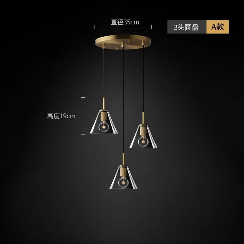 American-Style Retro Minimalist Hallway Foyer Pendant Light, Loft Industrial Style, Suitable for Restaurant, Bar, Clothing Store, Café, Single-Head Decorative Light, Light Luxury Bedside Small Pendant Lamp