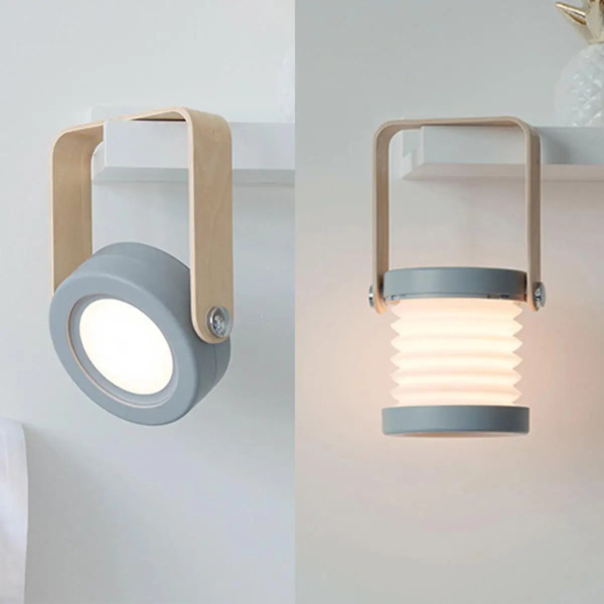 Foldable LED Table Lamp & Dimmable Night Light - Rechargeable Desk Lantern