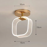 Modern LED Ceiling Lamp Creative Nordic Home Decors Lights For Living Room Corridor Hallway Aisle Cloakroom Black Gold Lutre