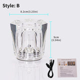 Crystal LED Table Lamp USB Brightness Adjustment Diamond LED Night Light Bedside Table Restaurant Bar Rechargeable Romantic Lamp