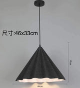 Nordic Design Felt Pleated LED Pendant Light - Modern Living Room Decorative Chandelier