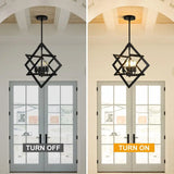 Modern Pendant Lights Kitchen Island, 4Light Matte Black Farmhouse Pendant Light Fixtures, Industrial Hanging Pendant Lights Fix