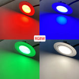 Recessed 3W RGBW Led Mini Downlight with Driver 100V-265V Ground Cabinet Monitor Stage KTV Sky Spotlight 12V Remote Dimmable