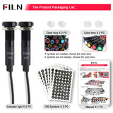 8mm LED Symbol Indicator Light - 12V 24V Black Metal Dash Pilot Lamp