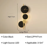 Modern LED Wall Lamp Clock Sconce for Bedroom Bedside Living Dining Room Aisle Porch Corridor Home Decors Lighting Fixture Luster