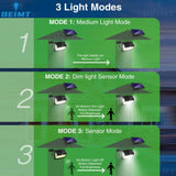 106/318LED Super Bright Outdoor Solar Lamp Waterproof 3 Modes Motion Sensor Human Induction Solar Garden Light Yard Garage Light