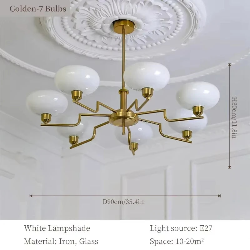 Vintage Bauhaus LED Chandeliers Pendant Lamp Bedroom Study Room Living Dining Room Hanging Lighting Designer Nordic Retro Lamp