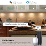 Zigbee3.0 DC12V Round Cabinet Lamp White 3000K/6000K Dimmable Timer Closet Shelf Tuya APP Voice Control for Alexa Google 2-9Pcs
