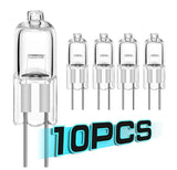 10-Pack G4 Halogen Bulbs - 12V JC Bi-Pin Capsule Lights (5W to 50W)