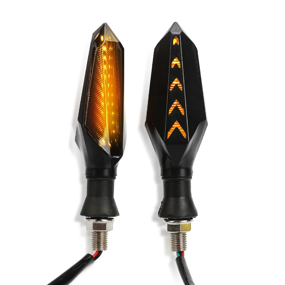 Front & Rear Motorcycle Turn Signal Indicators - Fits Yamaha YZF R1 R6 FZ1 FZ6 MT07 MT09 & Kawasaki Ninja ZX6R ZX10R