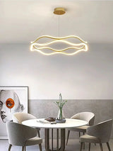 Modern LED Pendant Light Luxury Ring Chandelier for Bedroom Living Dining Room Indoor Hanging Lamp Home Decor Lighting Fixture