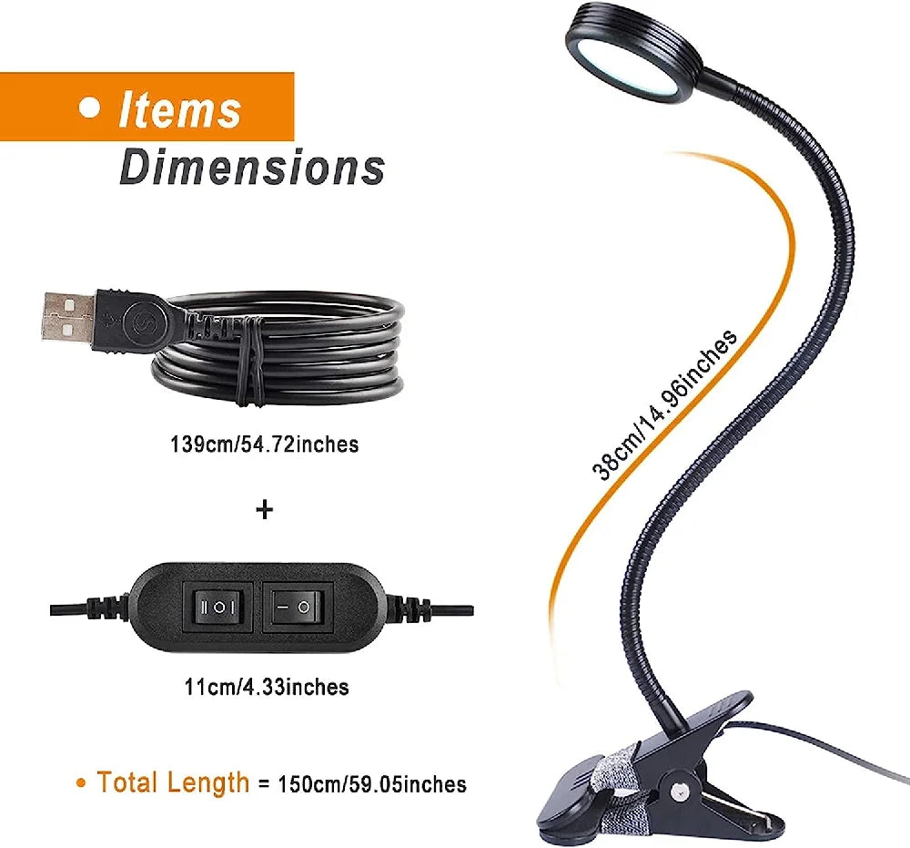 LED Clap On Desk Book light For Children Study Work Dimmable Adjustable Arm Eye-protection Reading lighting Lamp Promotion