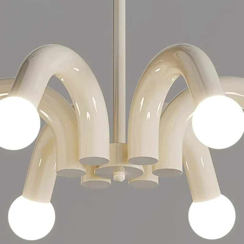 Modern Metal E27 Pendant Light in Black, Beige, Blue & Pink - Art Deco Ceiling Hanging Lamp Fixture for Parlor, Bedroom & Dining Room