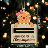 Money Storage Christmas Tree Hanging Ornament Clear Piggy Bank Christmas Decoration 2026 Cash Slot Hanging Pendant Navidad Decor