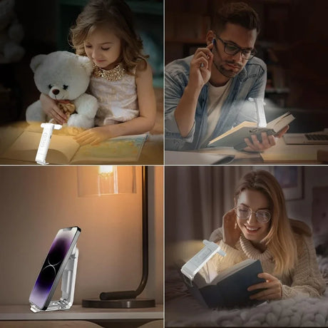 Reading Light, USB Rechargeable Book Light for Reading At Night in Bed, LED Clip on Portable Bookmark Light for Reading in Bed