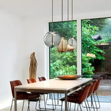 Modern Hemp Rope Glass Pendant Light Luminaire Rope Hanging Lamp Designer Cafe Bar Fixtures Drop Ship Knot Home Decor Chandelier