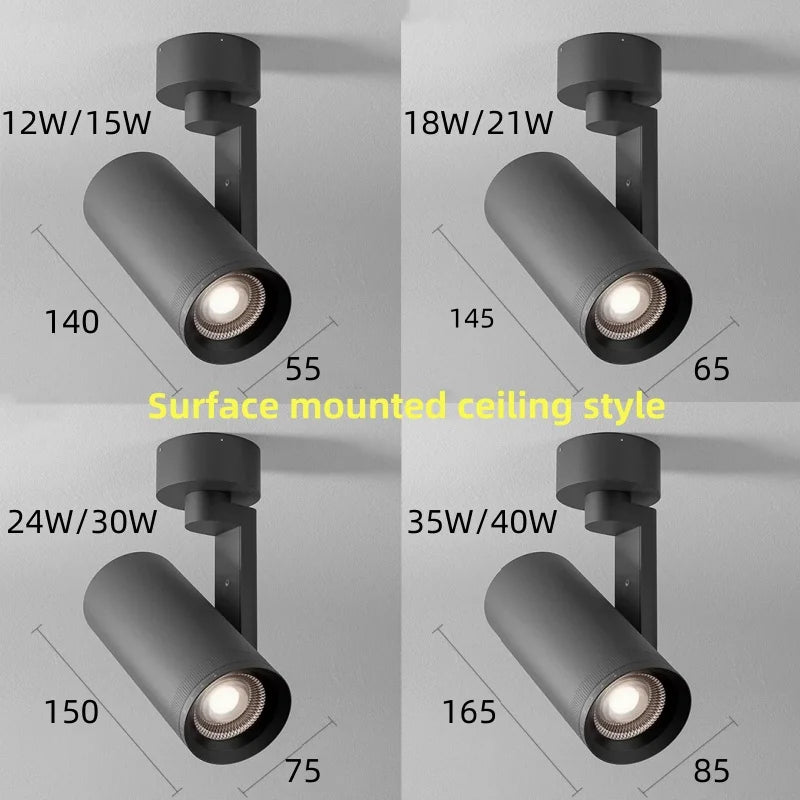 Adjustable Beam Angle LED Spot - 360° Rotating Zoom Focus Ceiling Lamp