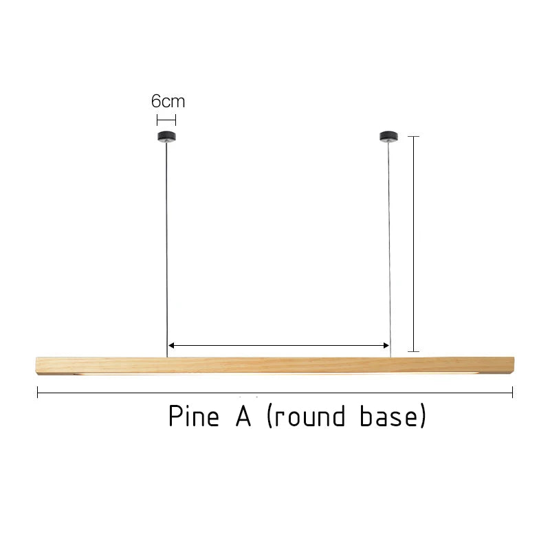 Nordic Solid Wooden Pendant Lighting LED Lamps for Dining Living Room Kitchen Office Shop Long Hanging Indoor Lighting Fixtures